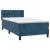 Pat box spring cu saltea, albastru închis, 90x190 cm, catifea GartenMobel Dekor