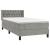 Pat box spring cu saltea, gri deschis, 90x200 cm, catifea GartenMobel Dekor