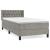 Pat box spring cu saltea, gri deschis, 90x200 cm, catifea GartenMobel Dekor
