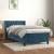 Pat box spring cu saltea, albastru închis, 100x200 cm, catifea GartenMobel Dekor