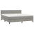 Pat box spring cu saltea, gri deschis, 160x200 cm, catifea GartenMobel Dekor