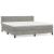 Pat box spring cu saltea, gri deschis, 180x200 cm, catifea GartenMobel Dekor