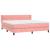 Pat box spring cu saltea, roz, 180x200 cm, catifea GartenMobel Dekor