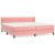 Pat box spring cu saltea, roz, 200x200 cm, catifea GartenMobel Dekor