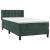 Pat box spring cu saltea, verde închis, 90x190 cm, catifea GartenMobel Dekor