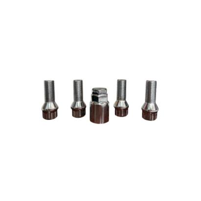 Set 4 prezoane antifurt roti forma conica M14x1.5 si  cheie Automotive TrustedCars