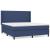 Pat box spring cu saltea, albastru, 180x200 cm, material textil GartenMobel Dekor