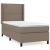 Pat box spring cu saltea, gri taupe, 90x190 cm, textil GartenMobel Dekor