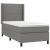 Pat box spring cu saltea, gri închis, 100x200 cm, textil GartenMobel Dekor