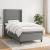 Pat box spring cu saltea, gri închis, 100x200 cm, textil GartenMobel Dekor
