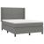Pat box spring cu saltea, gri închis, 140x190 cm, textil GartenMobel Dekor