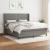Pat box spring cu saltea, gri închis, 180x200 cm, textil GartenMobel Dekor