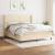 Pat continental cu saltea, crem, 180x200 cm, textil GartenMobel Dekor