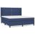 Pat box spring cu saltea, albastru, 180x200 cm, material textil GartenMobel Dekor