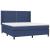 Pat box spring cu saltea, albastru, 180x200 cm, material textil GartenMobel Dekor