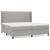 Pat box spring cu saltea, gri deschis, 200x200 cm, textil GartenMobel Dekor