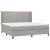 Pat box spring cu saltea, gri deschis, 200x200 cm, textil GartenMobel Dekor