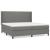 Pat box spring cu saltea, gri închis, 200x200 cm, textil GartenMobel Dekor