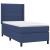 Pat box spring cu saltea, albastru, 80x200 cm, textil GartenMobel Dekor
