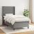 Pat box spring cu saltea, gri închis, 90x190 cm, textil GartenMobel Dekor