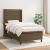 Pat box spring cu saltea, maro închis, 100x200 cm, textil GartenMobel Dekor