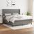 Pat box spring cu saltea, gri închis, 180x200 cm, textil GartenMobel Dekor