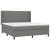 Pat box spring cu saltea, gri închis, 180x200 cm, textil GartenMobel Dekor