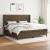 Pat box spring cu saltea, maro închis, 200x200 cm, textil GartenMobel Dekor