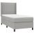 Pat box spring cu saltea, gri deschis, 90x190 cm, textil GartenMobel Dekor