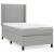 Pat box spring cu saltea, gri deschis, 90x190 cm, textil GartenMobel Dekor