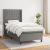 Pat box spring cu saltea, gri închis, 90x190 cm, textil GartenMobel Dekor