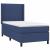 Pat box spring cu saltea, albastru, 90x190 cm, textil GartenMobel Dekor