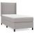 Pat box spring cu saltea, gri deschis, 90x200 cm, textil GartenMobel Dekor