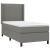 Pat box spring cu saltea, gri închis, 90x200 cm, textil GartenMobel Dekor