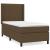 Pat box spring cu saltea, maro închis, 100x200 cm, textil GartenMobel Dekor