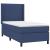 Pat box spring cu saltea, albastru, 100x200 cm, textil GartenMobel Dekor