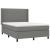 Pat box spring cu saltea, gri închis, 140x190 cm, textil GartenMobel Dekor