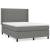 Pat box spring cu saltea, gri închis, 140x200 cm, textil GartenMobel Dekor