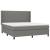 Pat box spring cu saltea, gri închis, 180x200 cm, textil GartenMobel Dekor