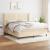 Pat continental cu saltea, crem, 180x200 cm, textil GartenMobel Dekor