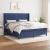 Pat box spring cu saltea, albastru, 180x200 cm, material textil GartenMobel Dekor