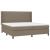 Pat box spring cu saltea, gri taupe, 200x200 cm, textil GartenMobel Dekor