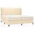 Pat box spring cu saltea, crem, 200x200 cm, textil GartenMobel Dekor