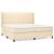 Pat box spring cu saltea, crem, 200x200 cm, textil GartenMobel Dekor
