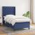 Pat box spring cu saltea, albastru, 80x200 cm, textil GartenMobel Dekor