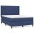 Pat box spring cu saltea, albastru, 140x200 cm, textil GartenMobel Dekor