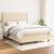Pat continental cu saltea, crem, 140x200 cm, material textil GartenMobel Dekor