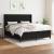 Pat box spring cu saltea, negru, 160x200 cm, textil GartenMobel Dekor