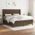 Pat box spring cu saltea, maro închis, 160x200 cm, textil GartenMobel Dekor