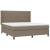 Pat box spring cu saltea, gri taupe, 160x200 cm material textil GartenMobel Dekor